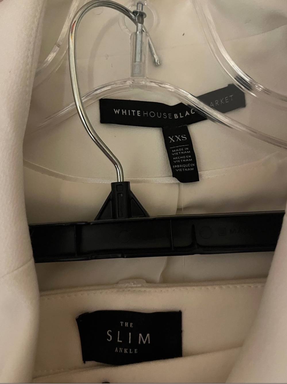 White House Black Market Women's White Double-Breasted Blazer Coat - Picture 4 of 4